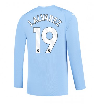 Manchester City Julian Alvarez #19 Replika Hjemmebanetrøje 2023-24 Langærmet